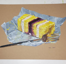 Load image into Gallery viewer, Lemon cake with blueberry filling