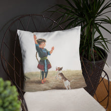 Load image into Gallery viewer, Girl and her Puppy Pillow